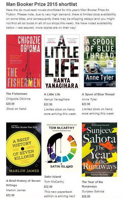Man Booker Shortlist